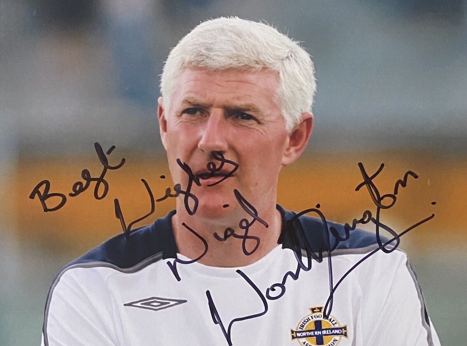 Nigel Worthington Genuine Hand Northern Ireland 6X4 Photo Poster painting 3