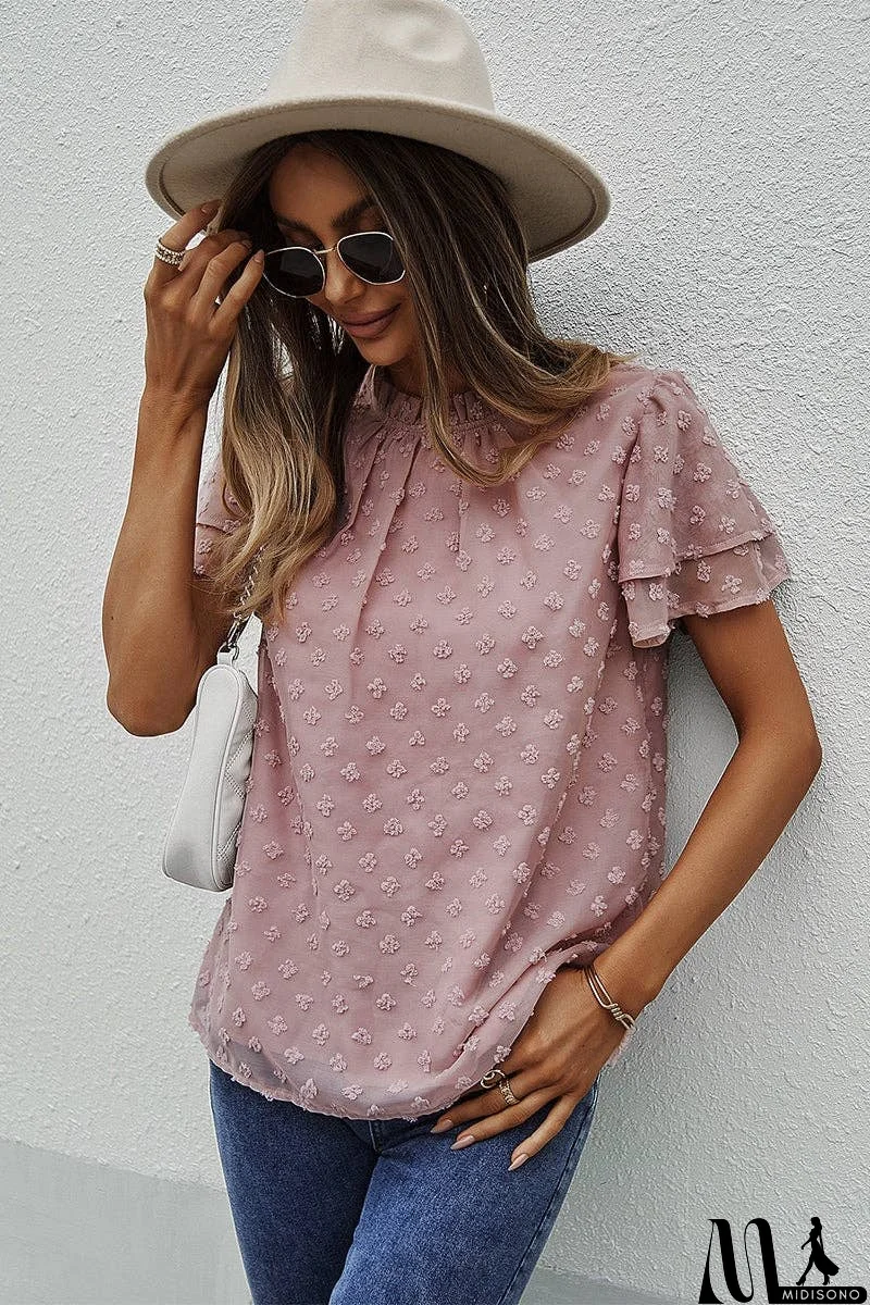 MidiSono - Breathable Comfort Mock Neck Top