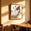 Floral Butterfly Walking Special Shaped 5D DIY Partial Drill Diamond Painting Kits 30x30cm Diamond Art Kit for Adults Home Decor