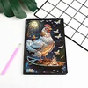 Diamond Painting White Rooster Notebook Diamond Art Diary Book