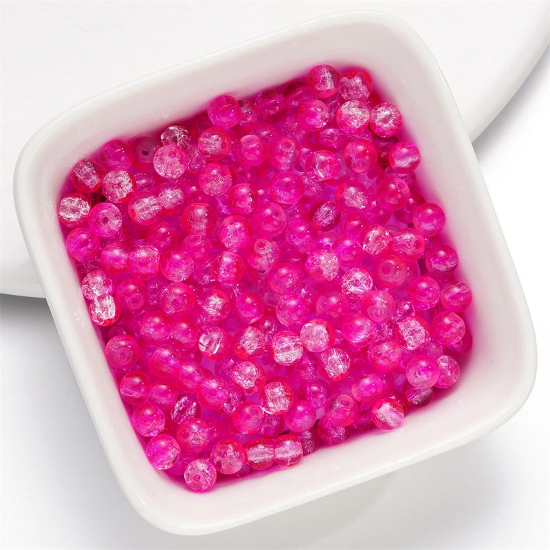 50 PCS/Package Diameter 10mm Diameter 4mm Diameter 8mm Glass Solid Color Jewelry Accessories