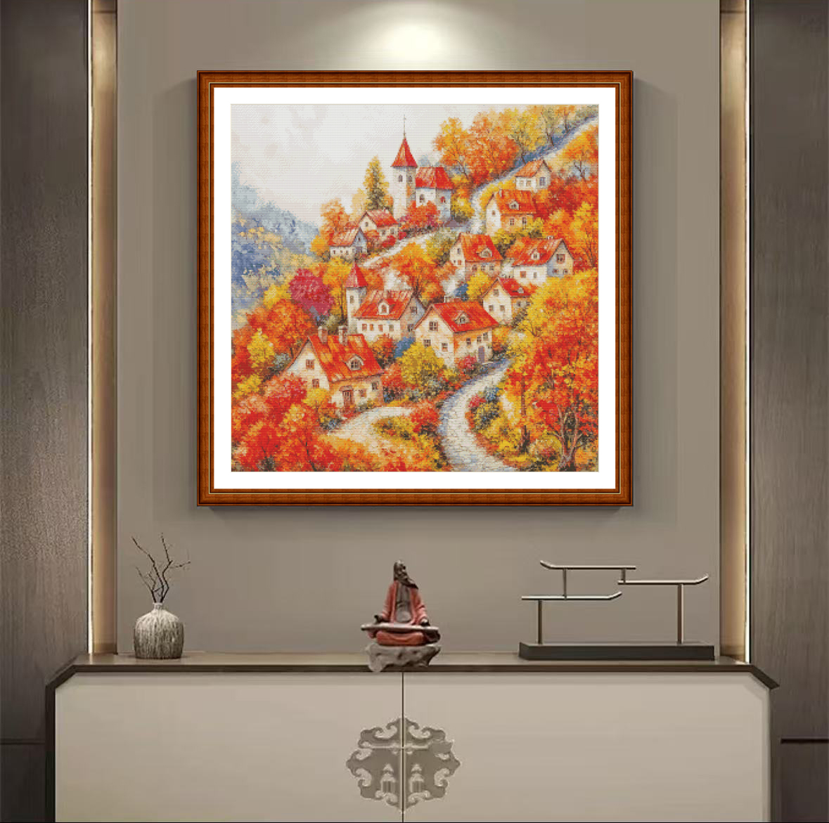 【ZZ7054- Autumn Town】 Painting Fairy Cross Stitch