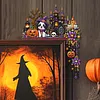 2pcs DIY Diamond Painting Halloween Door Corner Frame Wood Decor(Halloween Dog)