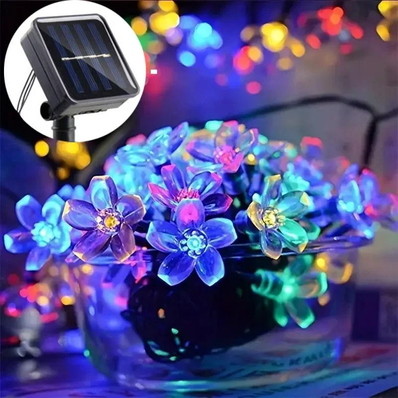 Tegooe Solar Cherry Blossom LED String Lights - 5M