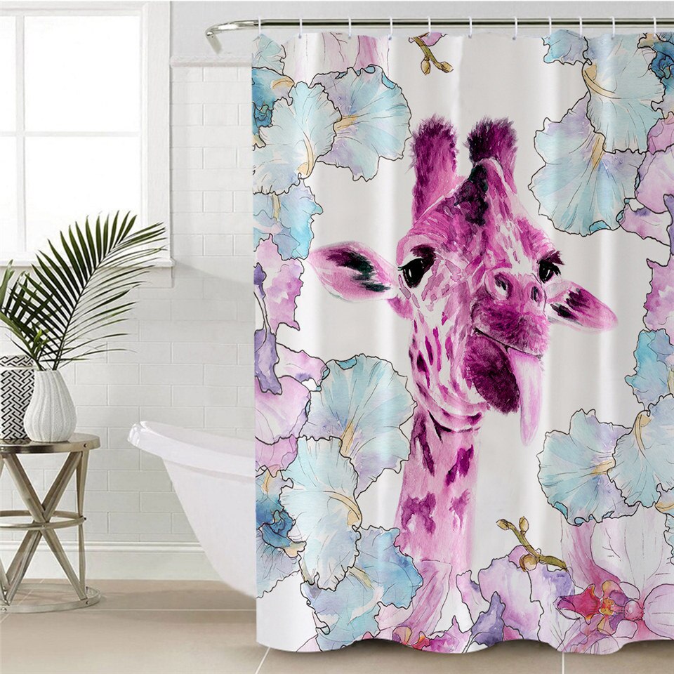 

Giraffe - Print Shower Curtain, 180*180cm, 501 Original