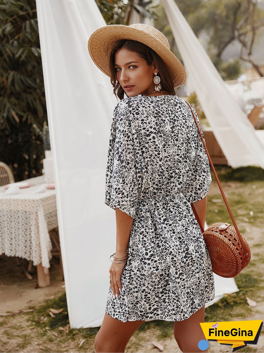 Women's Dress Spring/Summer Small Broken Flower Skirt