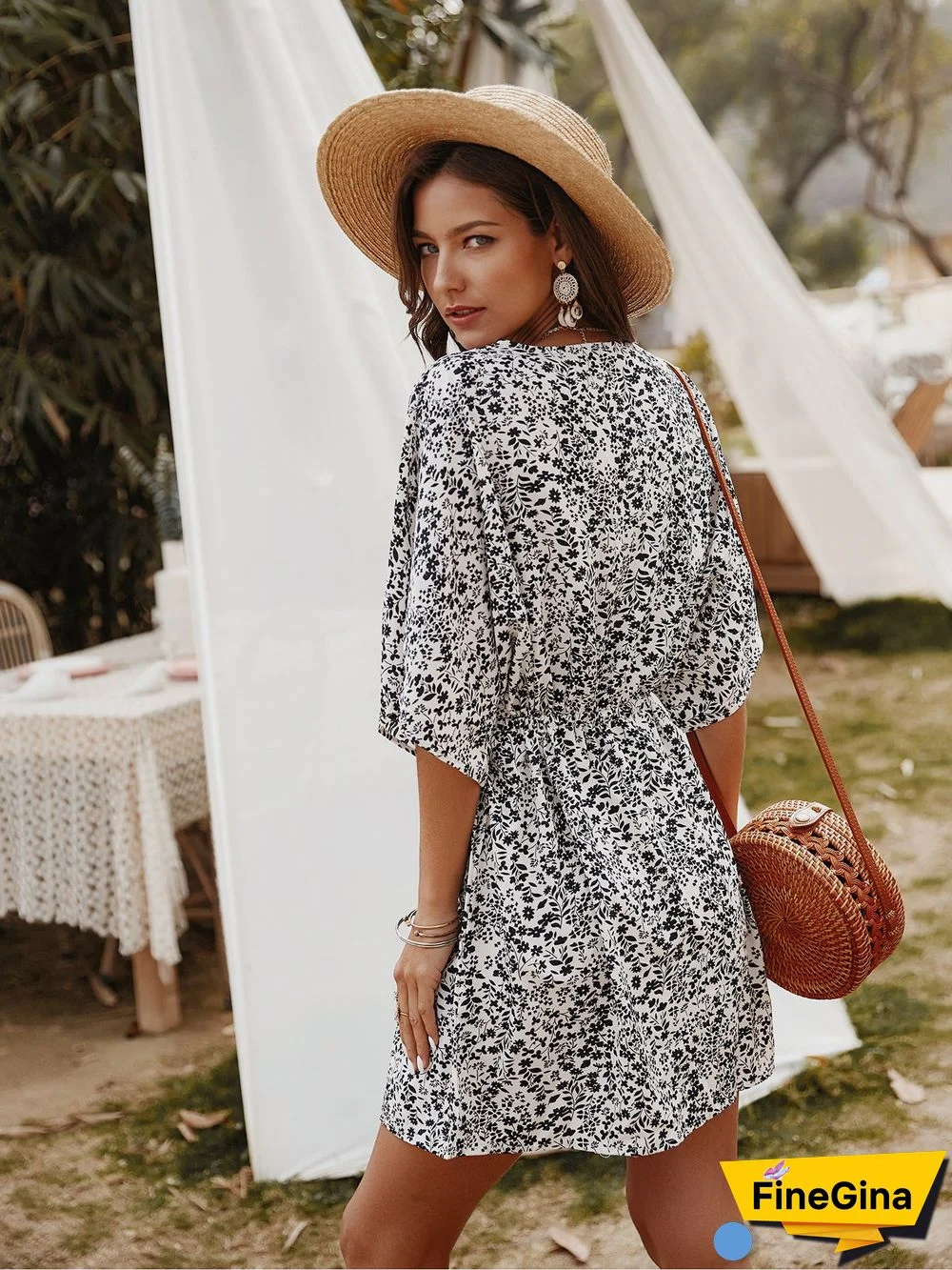 Women's Dress Spring/Summer Small Broken Flower Skirt