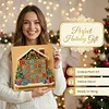 Ensemble de toile DIY pour perles et toiles encadr&eacute; 25x25cm auto-adh&eacute;sif (maison de No&euml;l)