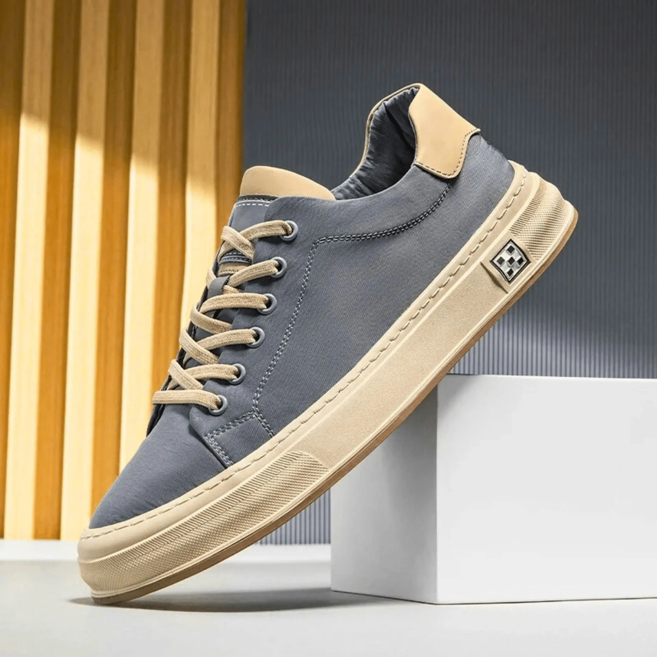 Men's Canvas Low-Top Trainers &ndash; Cushioned City Sneakers