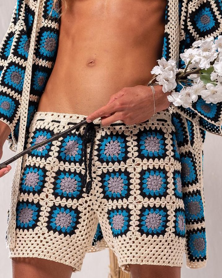 Fashion Knitted Resort Shorts for Men