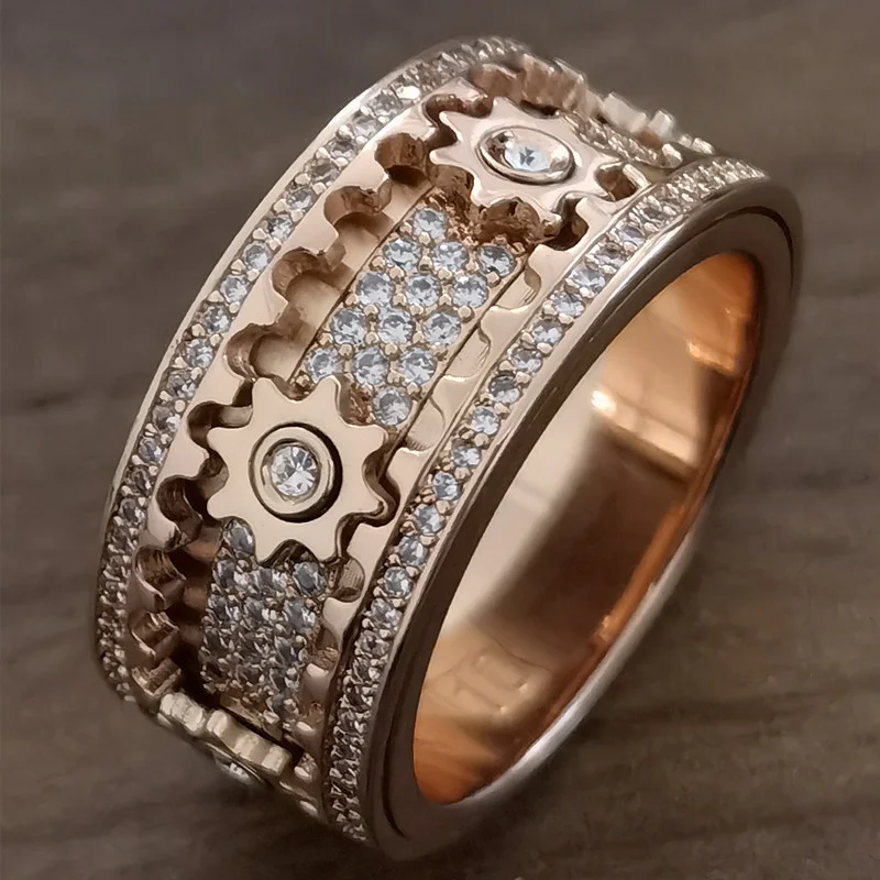 Moissanite Revolving Band Ring