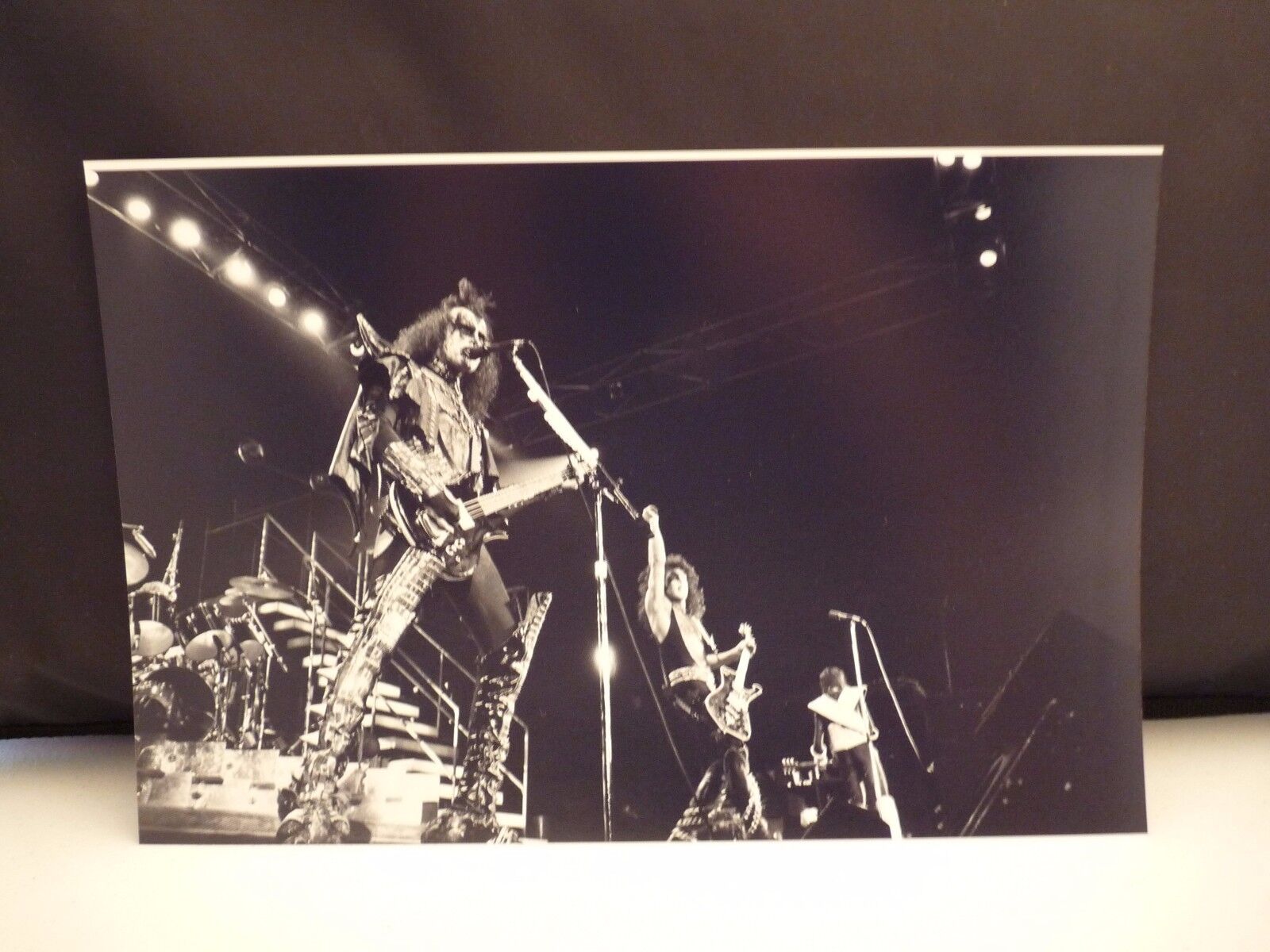 Kiss 1977 LA Forum Live On Stage Band 8x12 Photo Poster painting #30 From Original Negative