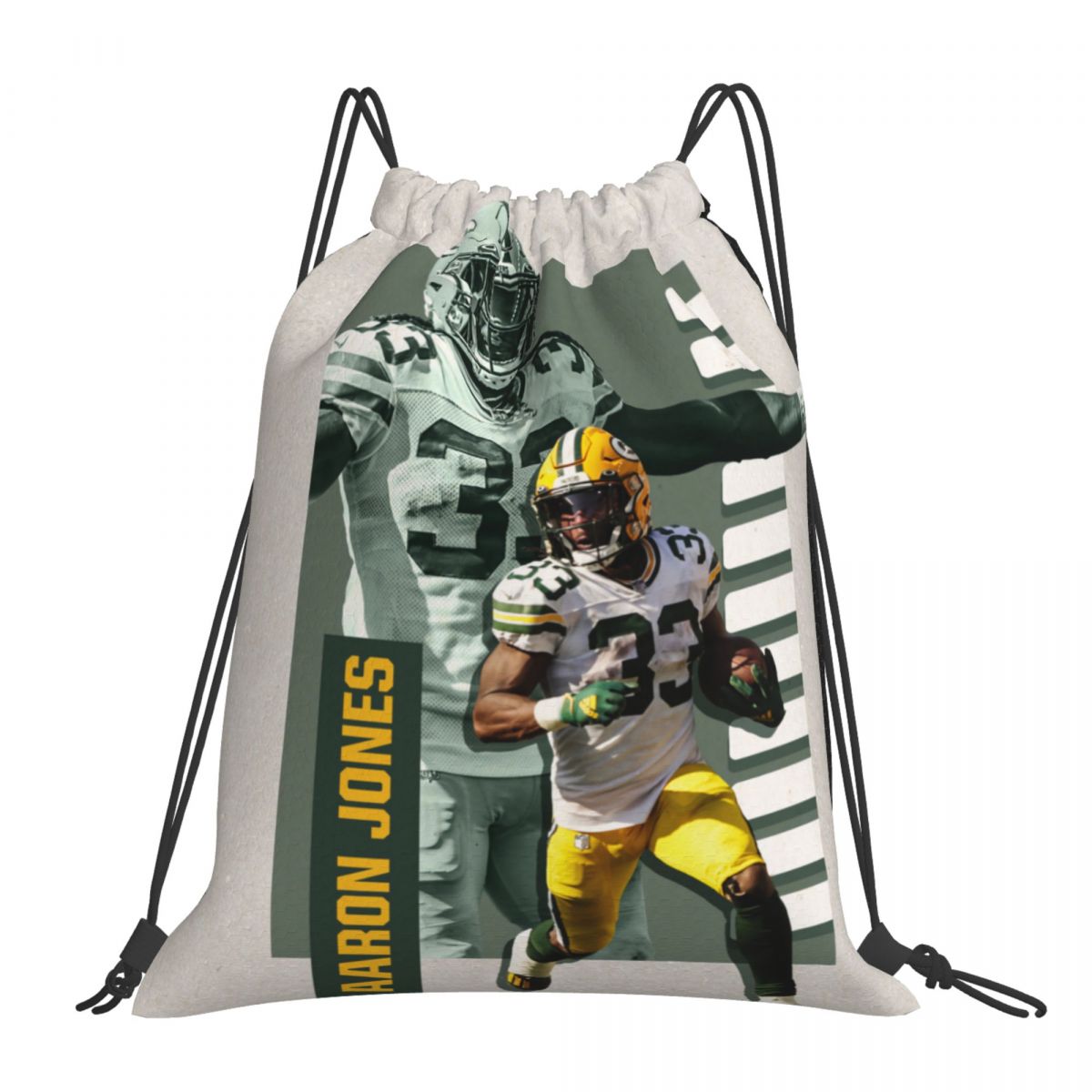 Green Bay Packers Aaron Jones Drawstring Bags for School Gym