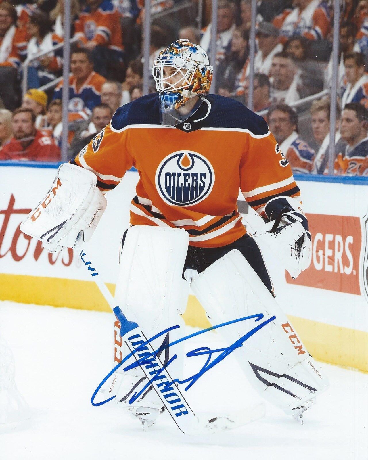 Cam Talbot Signed 8x10 Photo Poster painting Edmonton Oilers Autographed COA B