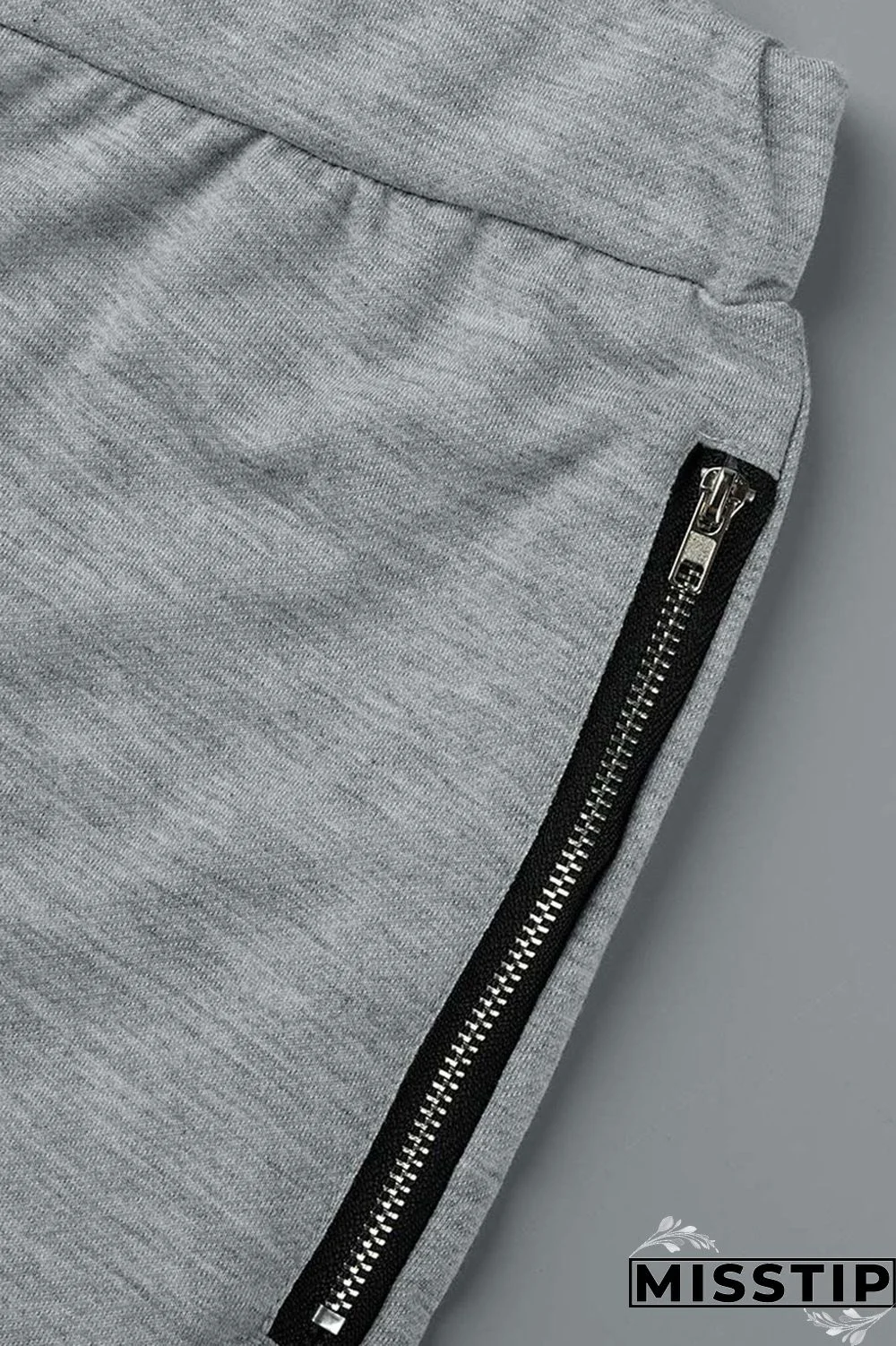 Coffee Casual Sportswear Solid Hollowed Out Patchwork Zipper Collar Long Sleeve Two Pieces