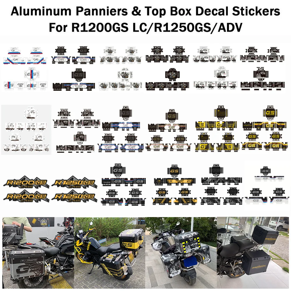 Panniers & Top Box Stickers For BMW R1200GS LC,R1250GS,ADV Reflective Decorative Stickers