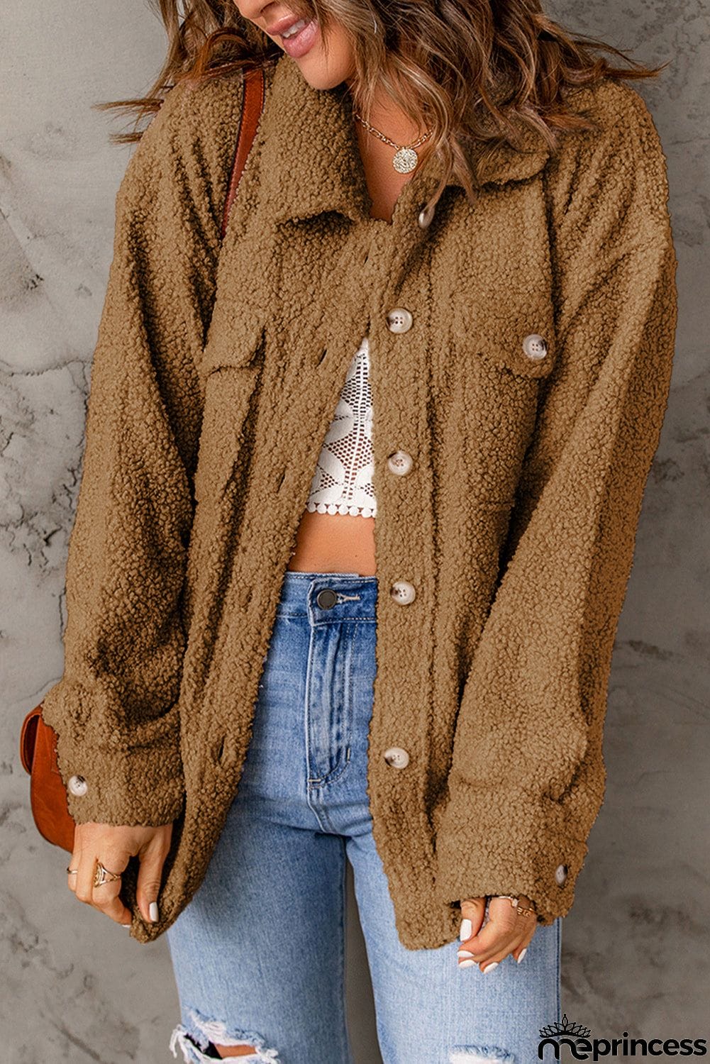 Flap Pockets Button Front Jacket