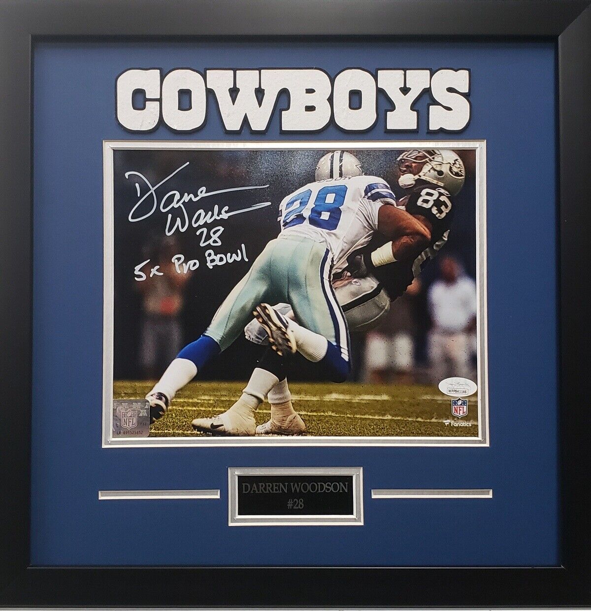 Darren Woodson autograph signed inscribed 8x10 Photo Poster painting framed Dallas Cowboys JSA