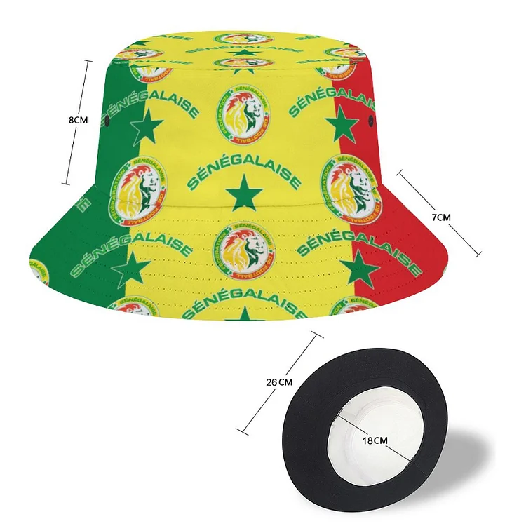Senegal Karomuster Sommer Sonnenhut Reversible Bucket Hat
