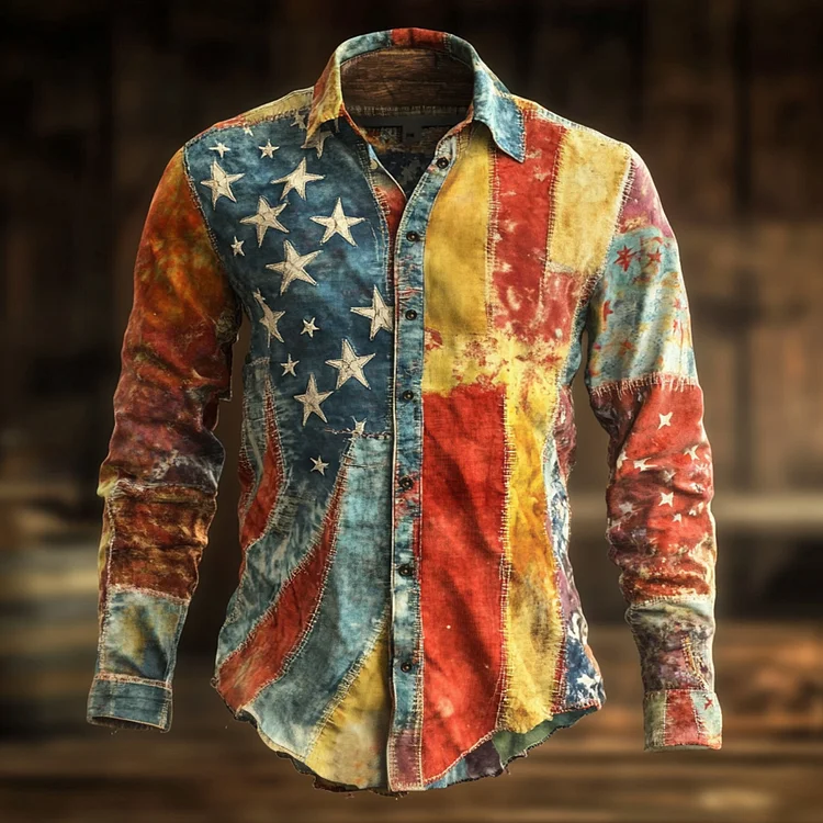 Vintage America 250th Anniversary Long-Sleeve Shirt socialshop