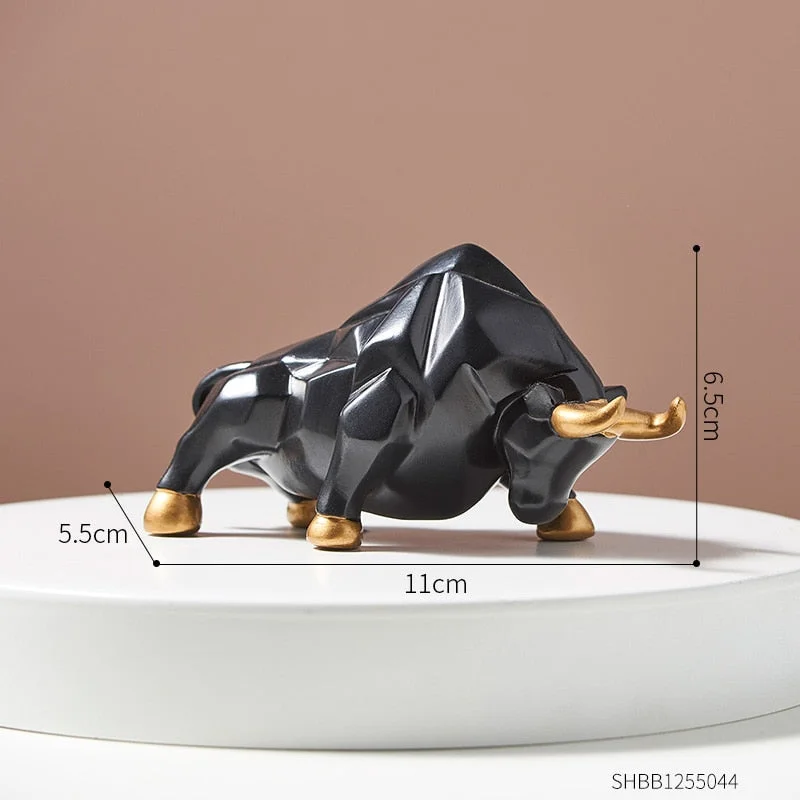 Modern Bullfighting Resin Decoration Bionic Design Animal Model Desktop Small Sculpture Interior Decoration Decoration Gift