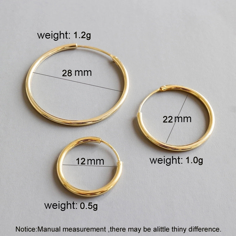 White Gold Plated Silver Plated 925 Sterling Silver Silver ZIRCON Circle Round Oval EARRINGS Hoop Earrings