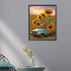 Diamond Painting -5D Full Round Drill Sunflower Car