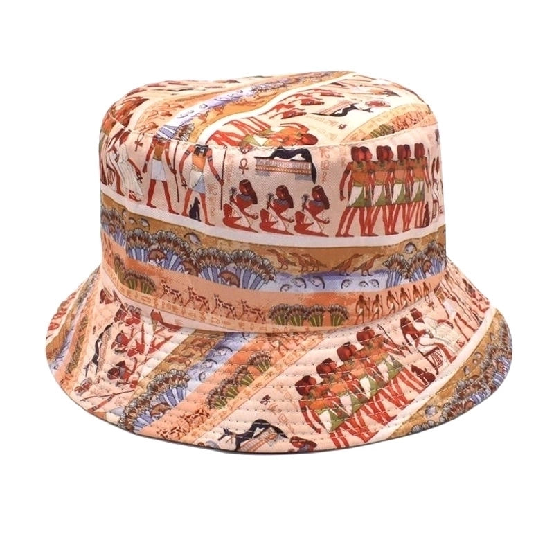 Unisex Fashion Geometric Printing Flat Eaves Bucket Hat