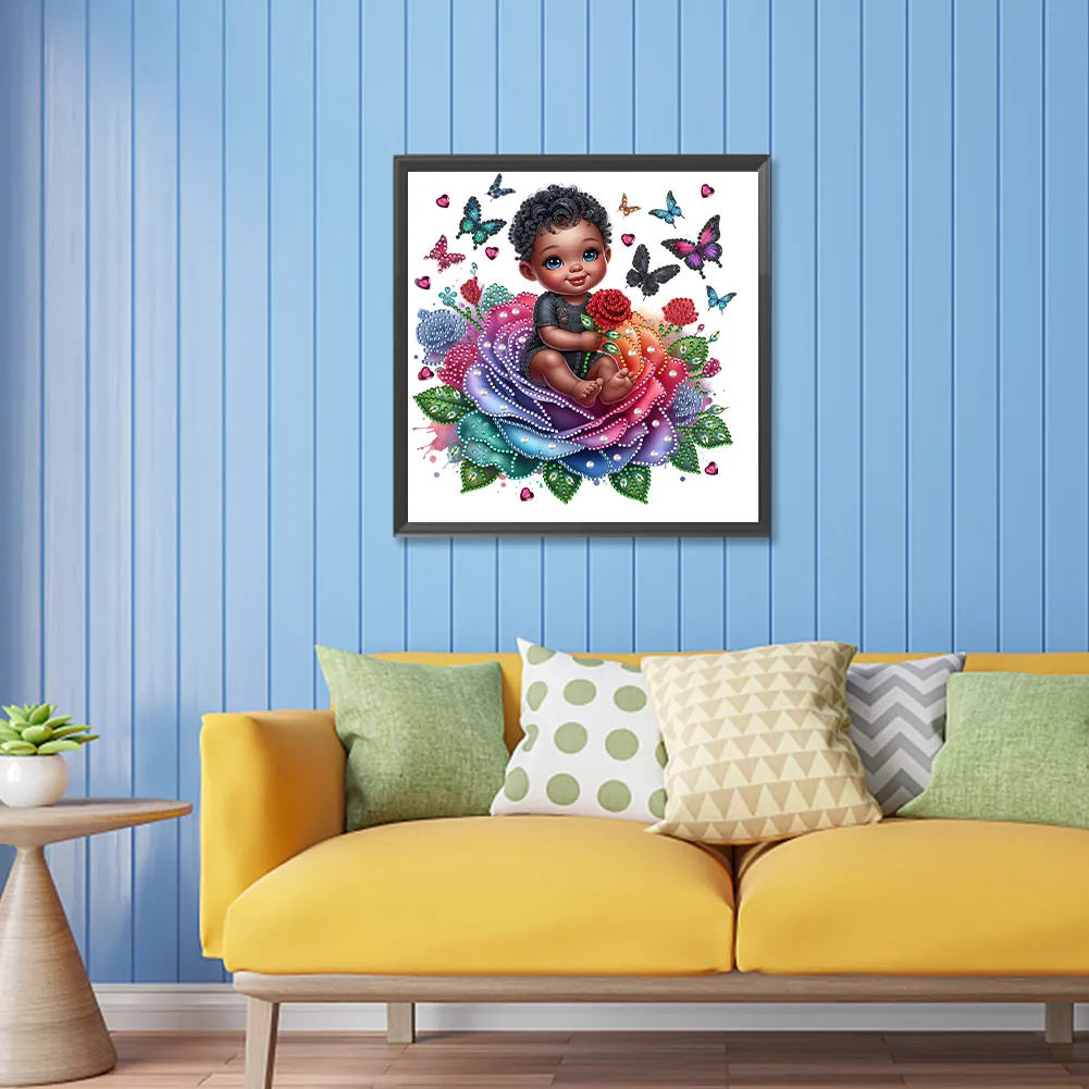 Diamond Painting - Partial Special Shaped Drill - Rose Child(Canvas|30*30cm)