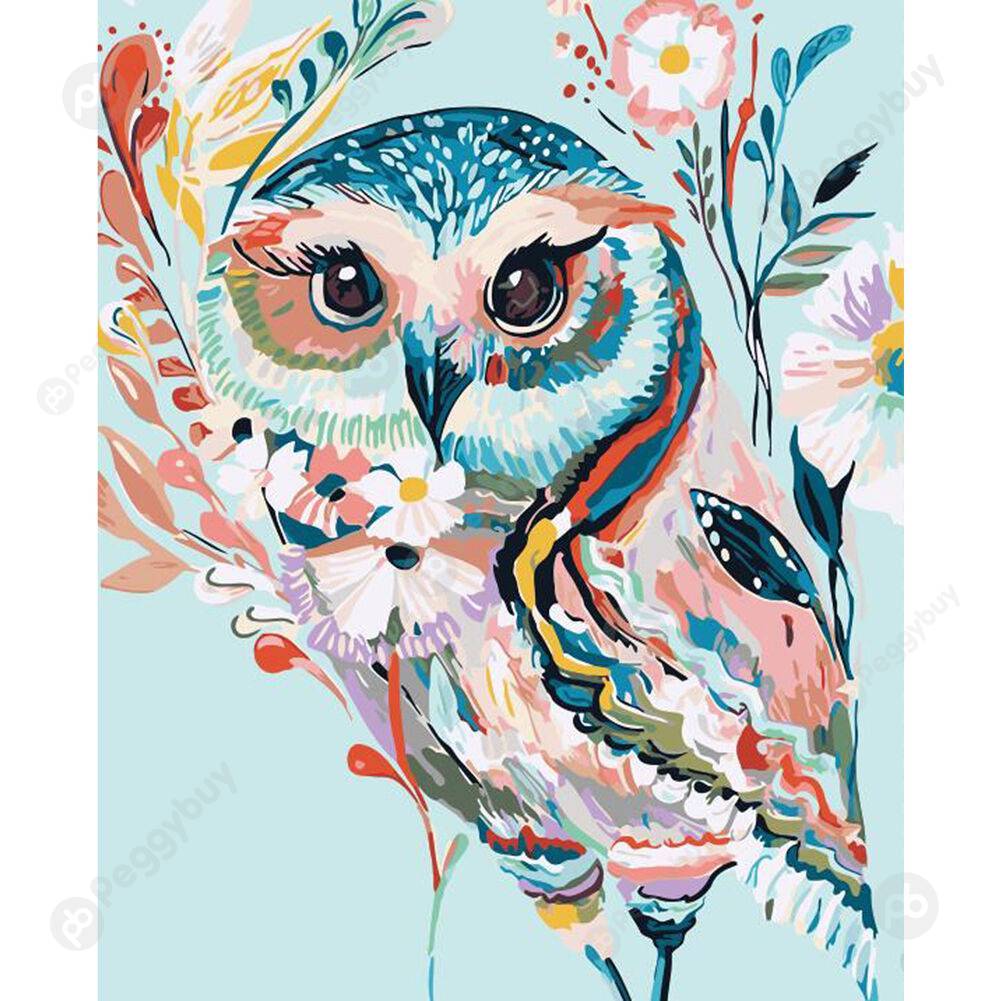 

30*40CM Paint By Numbers-Colorful Bird Flower, 501 Original