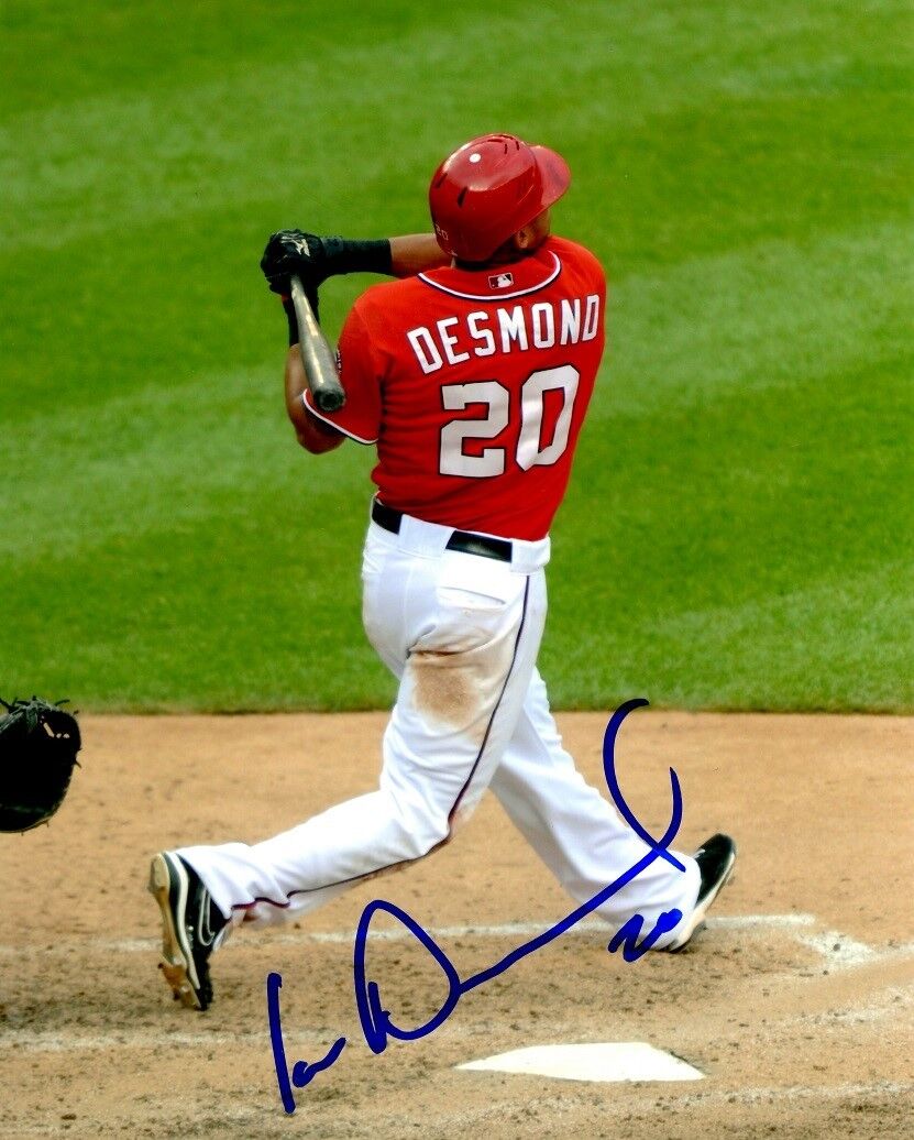 Autographed IAN DESMOND Washington Nationals 8x10 Photo Poster painting- COA