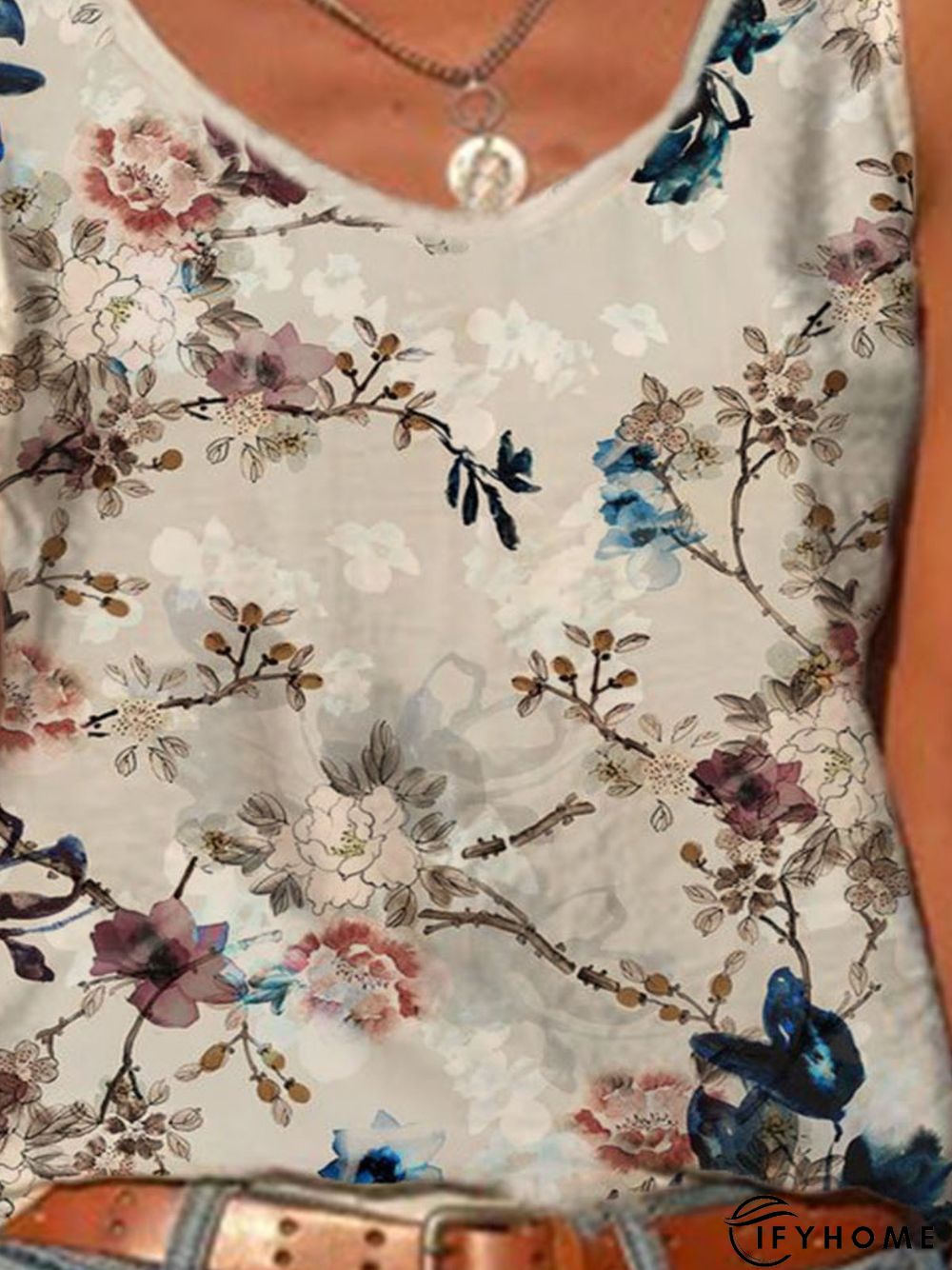 Casual Sleeveless Printed Tops | IFYHOME