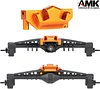 AMK CNC Aluminum Link Riser for 1/10 RC Crawler Axial Capra 1.9 Unlimited Trail Buggy Currie F9 SuperShafty CP44 Portal Axle Upgrade (Orange Link Riser)