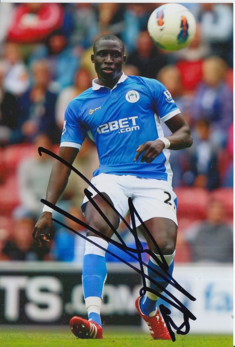 WIGAN ATHLETIC HAND SIGNED MOHAMED DIAME 6X4 Photo Poster painting 1.