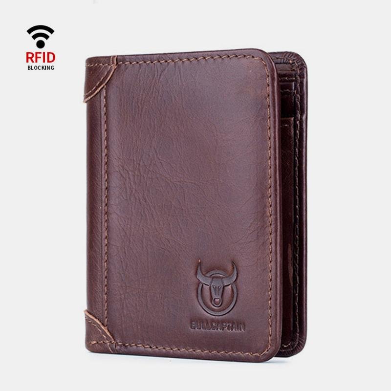  Large Capacity Genuine Leather Bifold Wallet