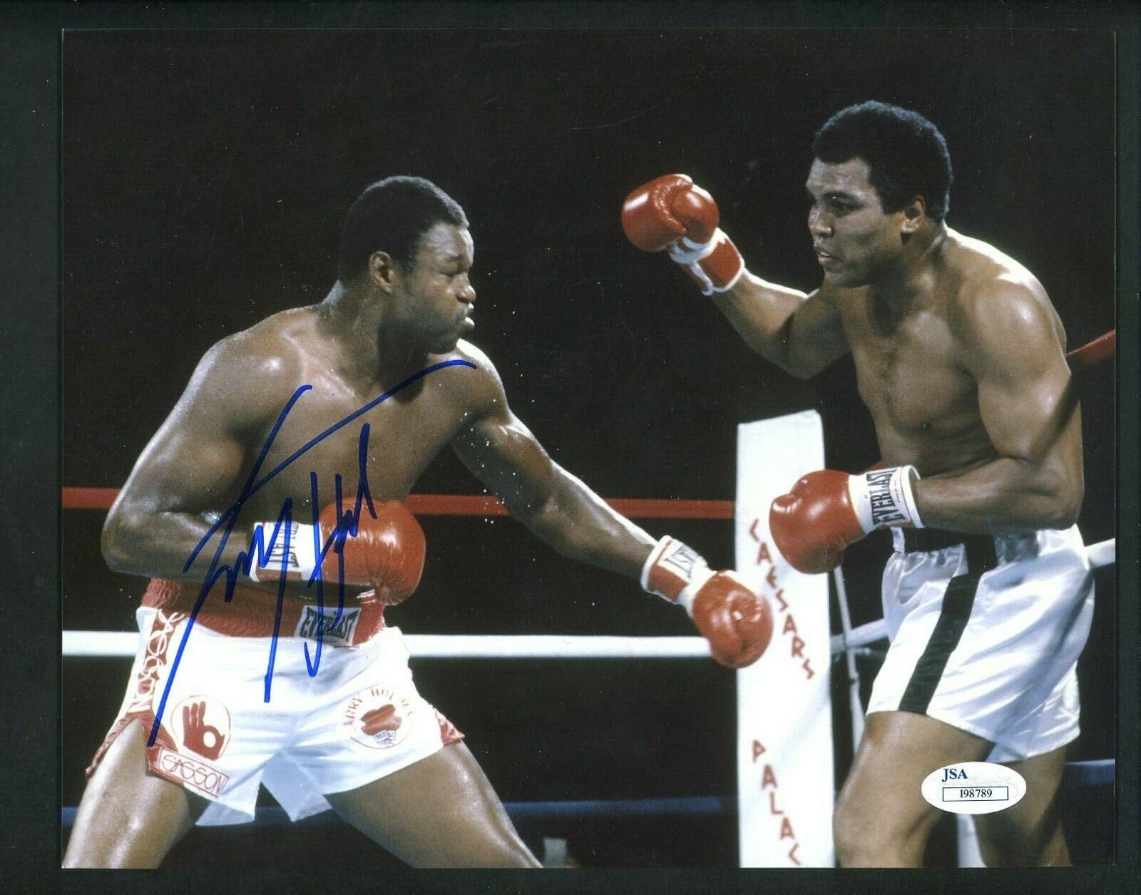 Larry Holmes Signed Autographed 8 x 10 Photo Poster painting vs. Ali boxing JSA authentication