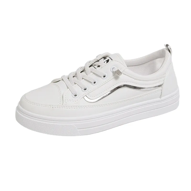 Yyvonne Small White Shoes Women 2025 Spring And Summer New Large-Size Students Single Shoes Small Light Sports Leisure Board Shoes
