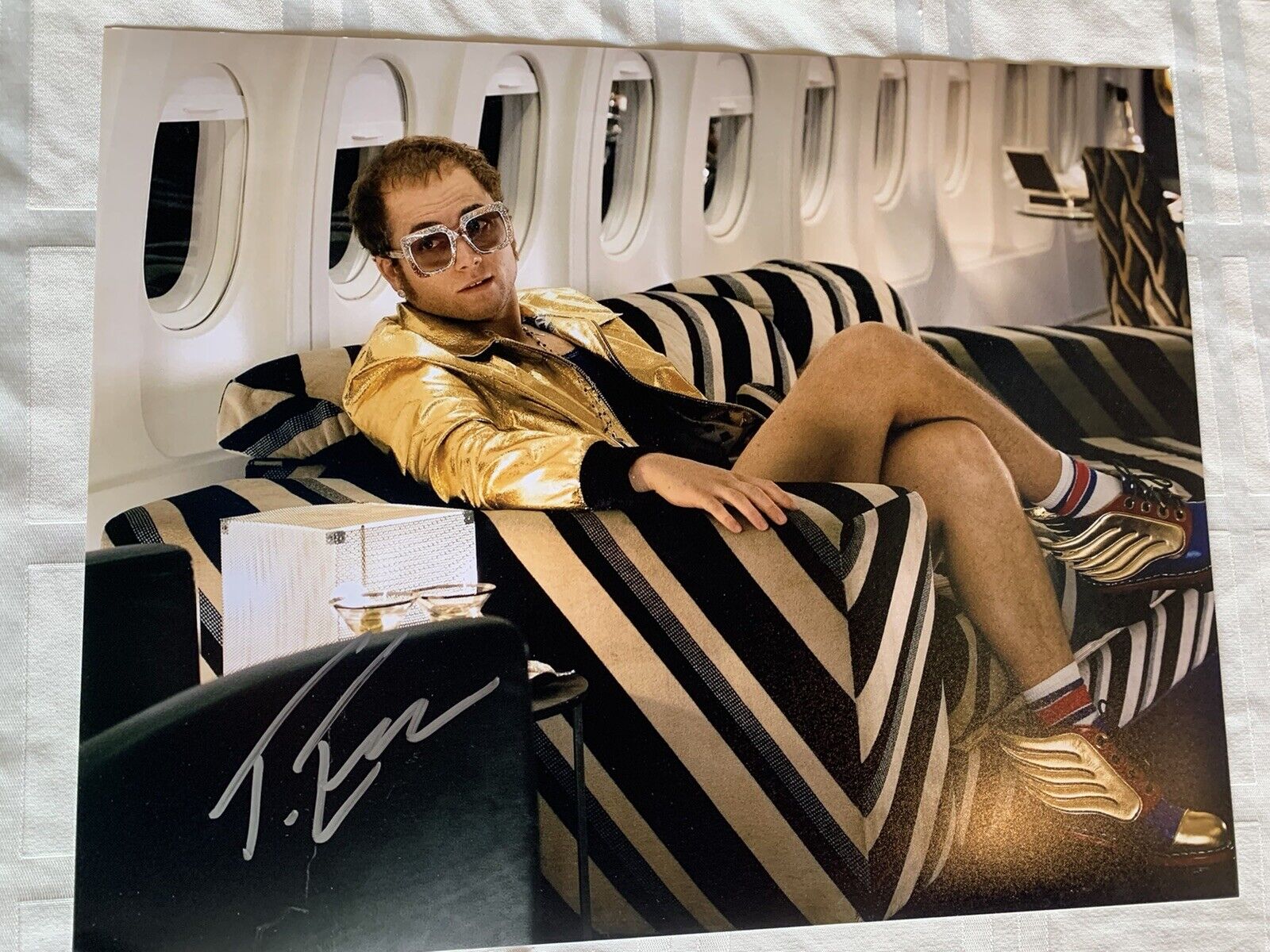 taron egerton Signed 11x14 Photo Poster painting Auto Rocketman