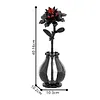 Gothic Floral Flower Model Set Eye-Catching Table Centerpiece Horror Skeleton Bouquet Building Set for Adults Kids Holiday Birthday Gift (Dahlia)