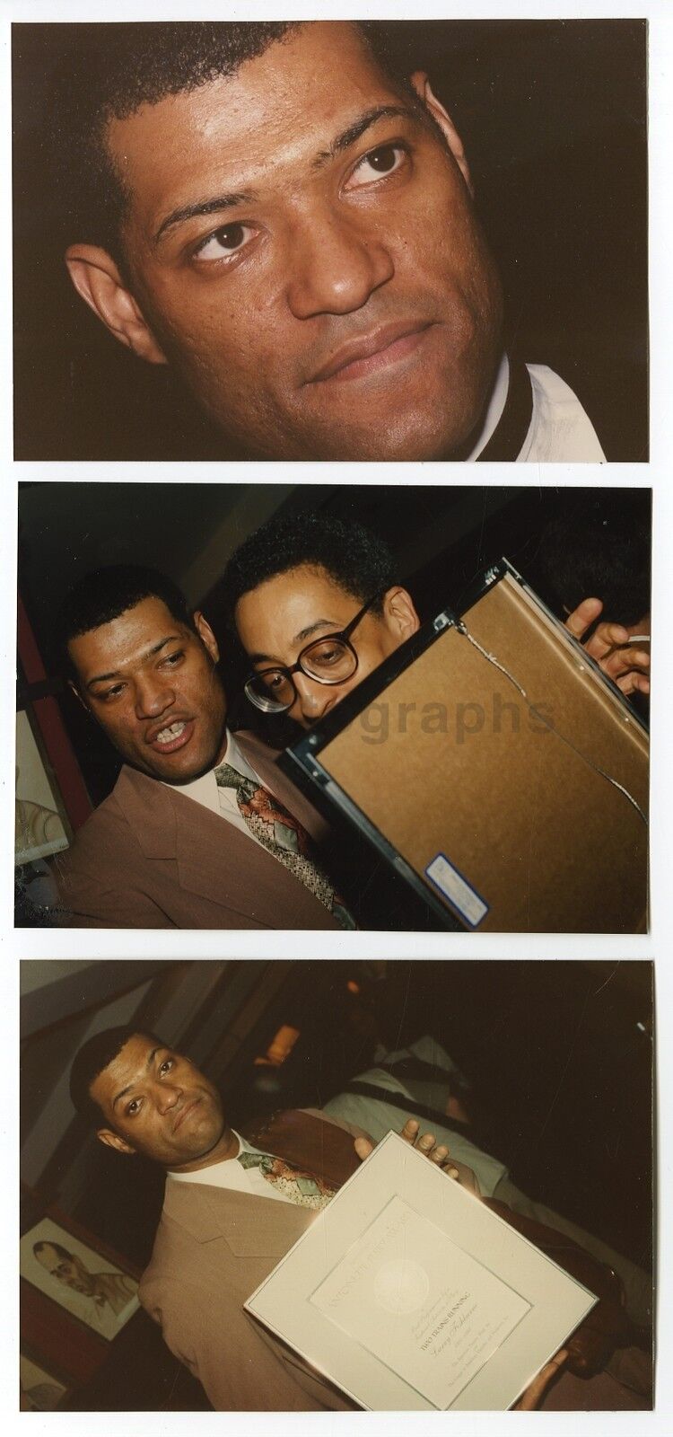 Laurence Fishburne - Original Photo Poster paintings by Peter Warrack (one with Gregory Hines)