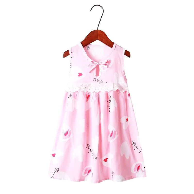 Baby Girl Dress Summer Breathable Cotton Linen Sleeveless Dresses for Girls Kids Cute Princess Dress Casual Children Clothes