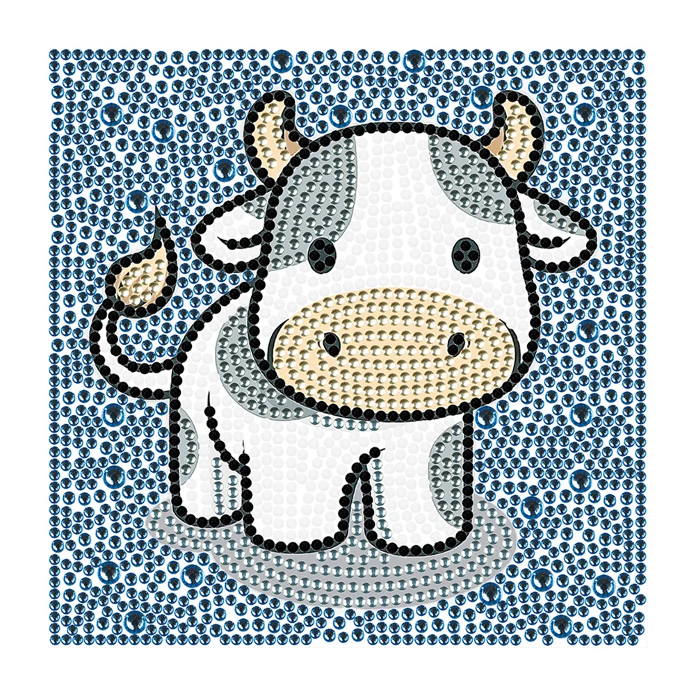 Diamond Painting - Full Crystal Rhinestone - Cow(18*18cm)【Without Frame】