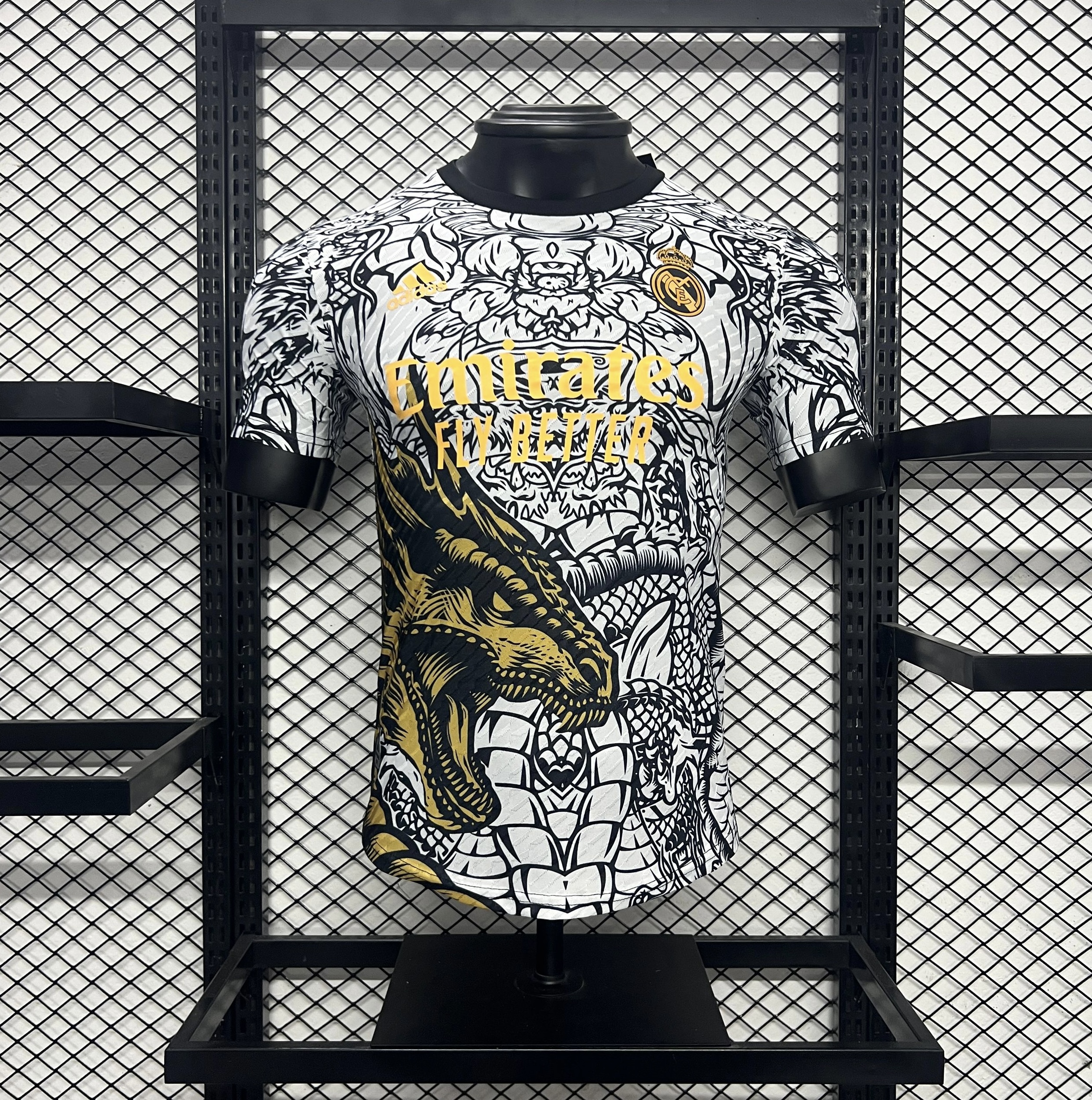 Real Madrid 24-25 Yellow Dragon Special Edition White Jersey - Player Version
