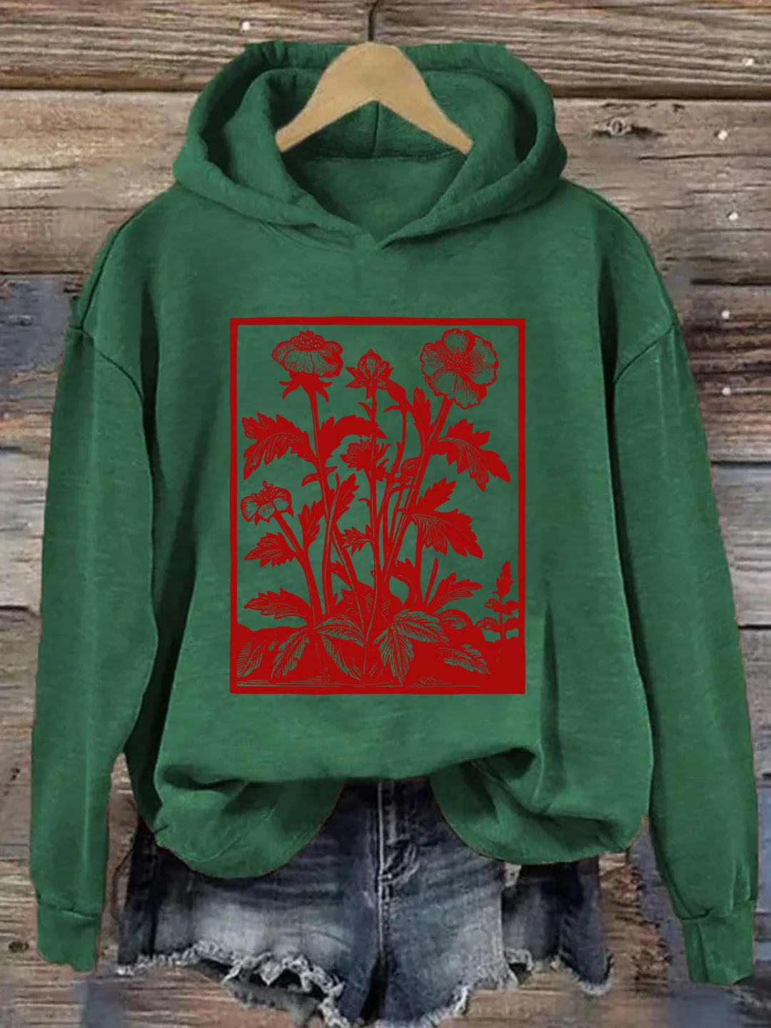 Vintage Wildflowers Graphic Hoodie