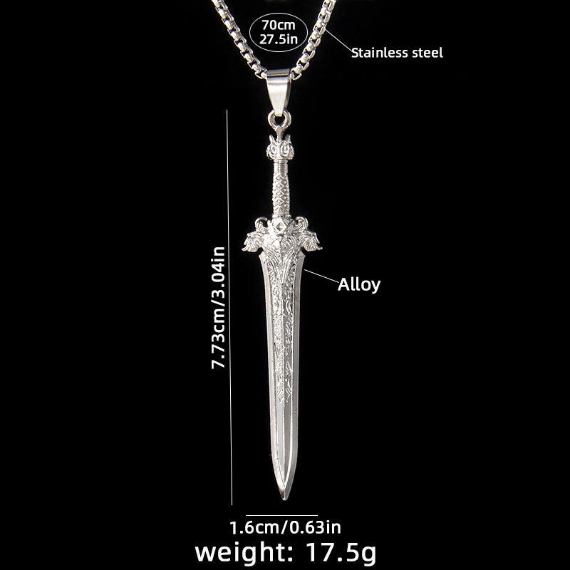 LION Sword Stainless Steel Necklace