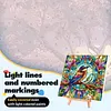 Framed Stained Glass Bird-Paint by Numbers Acrylic Painting 35*35CM With Color Box 5ML(24Colors)