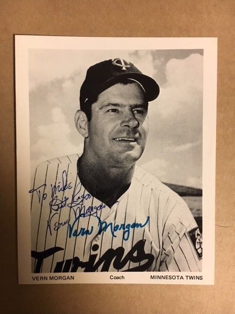 Vern Morgan Minnesota Twins/1954 Cubs Signed 4x5 Vintage Photo Poster painting JSA Precertified