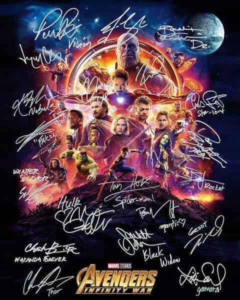 REPRINT - AVENGERS INFINITY WAR Autographed Signed 8 x 10 Photo Poster painting Poster Man Cave