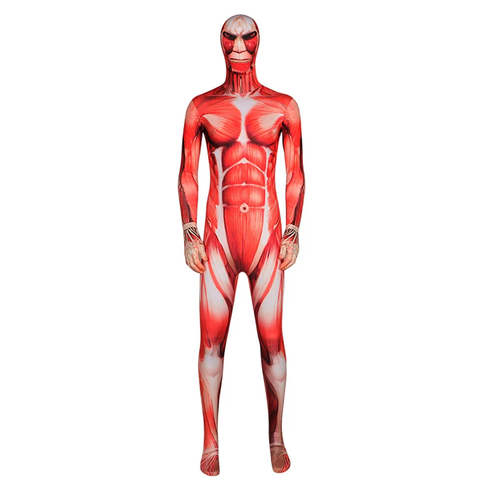 Anime Attack On Titan Muscle Jumpsuit Cosplay Costume Outfits Halloween Carnival Suit