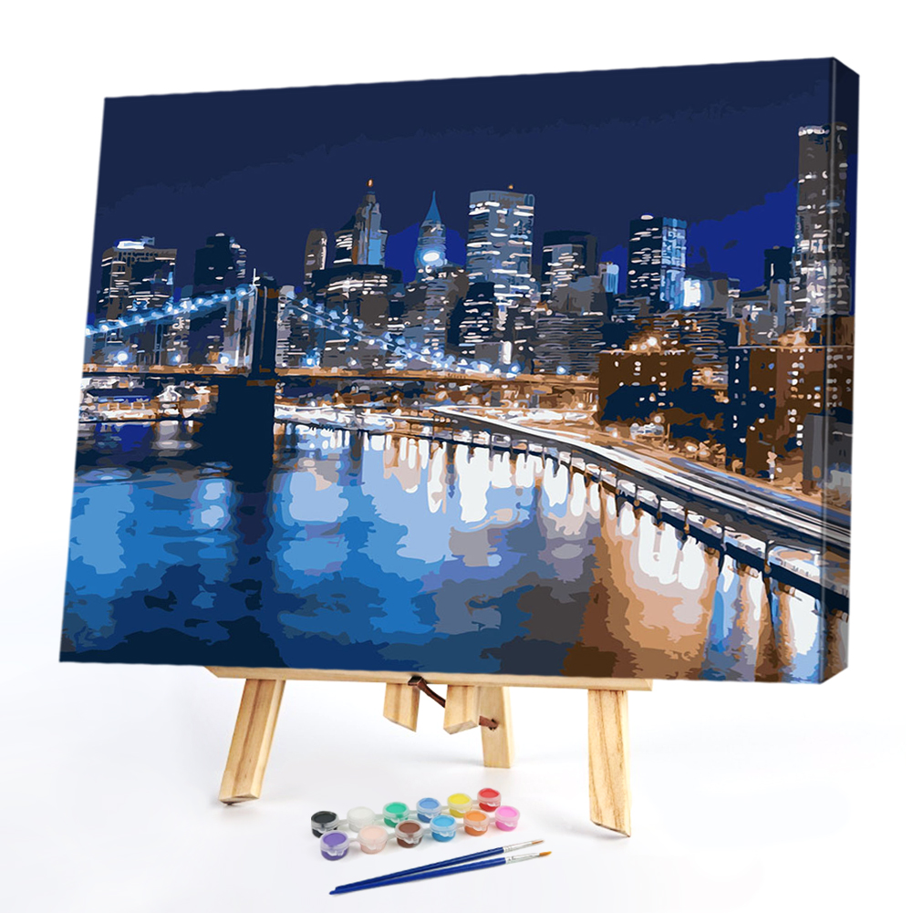 

40x50cm - Paint By Numbers Night City Gift, 501 Original